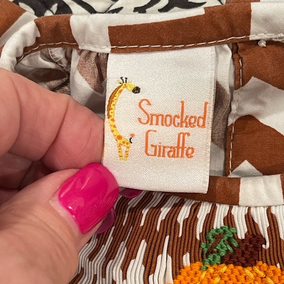 Smocked Giraffe Dress Size 2 - Picture 5 of 7